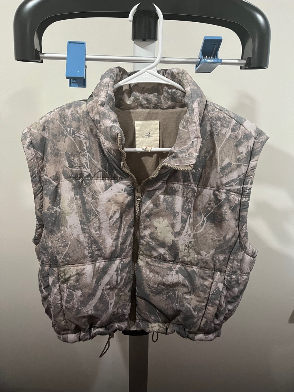 Camo-Lined Puffer Vest